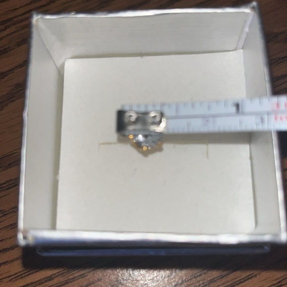 Gold Crystal Earrings (Studs) Made with Swarovski Crystal - Picture 3 of 3